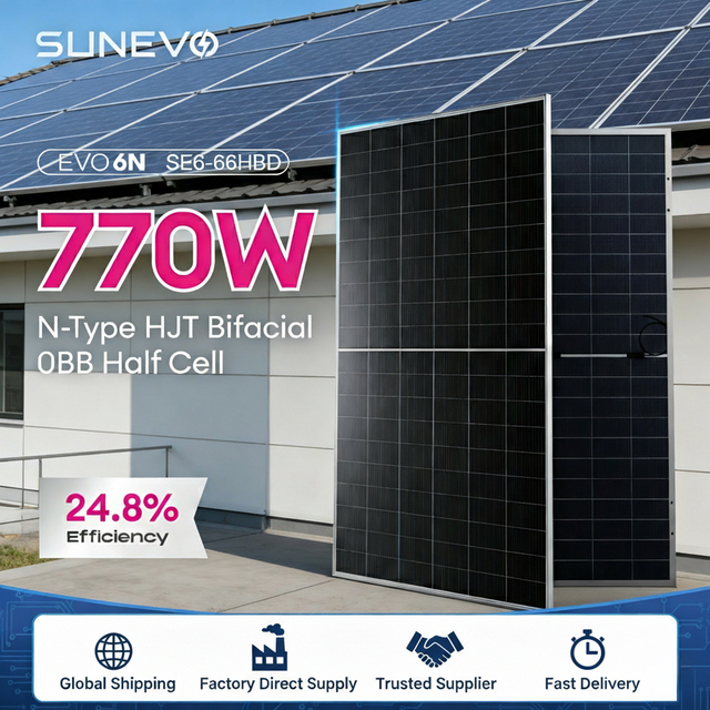 DIY Home Solar Panel Kit with 700W 710W 720 Watt 750W 770W N-Type Bifacial Module for High Performance Residential Electricity