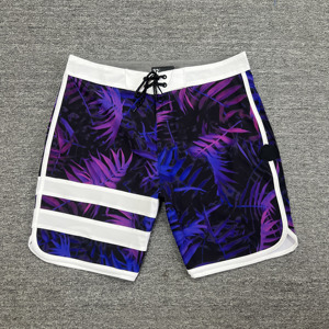 <b>Men's</b> Geometric Print Board Shorts Quick Dry Mid Waist Drawstring Casual Swim <b>Trunks</b> with Side Stripe Design - Product Image 5
