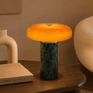 Lámpara de Mesa LED Decorativa Portátil Recargable con Control Táctil de Mármol, Elegante, Ambiental, Creativa, para Sala de Estar, Dormitorio, Estudio - Product Image 1