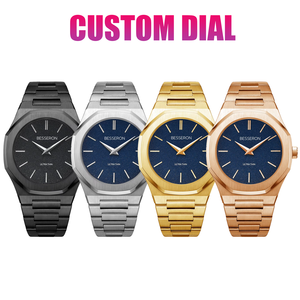 <span class=keywords><strong>Montre</strong></span>-<span class=keywords><strong>bracelet</strong></span> en or pour <span class=keywords><strong>homme</strong></span>, sur mesure, ultra-fine, en acier inoxydable, mouvement à quartz japonais GL20, <span class=keywords><strong>bracelet</strong></span> en métal, fournisseur de montres personnalisées - Product Image 3