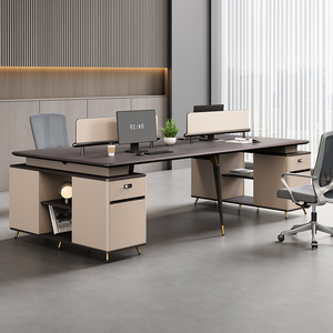 Bureau de direction modulaire en bois de style moderne et luxueux OEM Minimalist E1 MFC, mobilier de bureau de qualité supérieure pour usage professionnel - Product Image 4