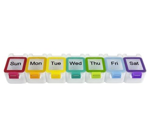 Boîte de rangement pour pilules étanche avec fermeture de sécurité, 7 compartiments, en plastique PP, organiseur de médicaments <span class=keywords><strong>hebdomadaire</strong></span> - Product Image 6