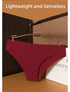Nuovi Slip Europei Senza Cuciture in Seta Ghiaccio Traspirante a Vita Media Bikini Taglia Grande Mutandine Triangolari da Donna - Product Image 2