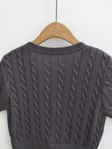 Cardigã Curto de Malha com Padrão Torcido em 5 Cores, Casual e Elegante para Mulheres - Product Image 6