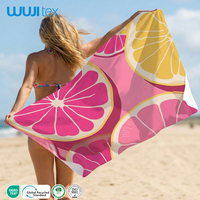 Customized Sweat Absorbing Quick-drying Summer Beach Yoga Sports Towel Microfiber Double-sided Fleece 88% Polyester 12% Nylon
