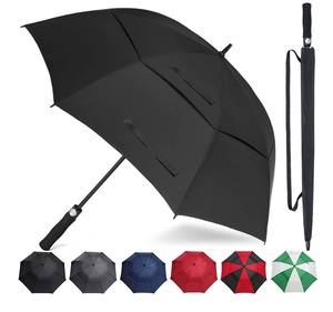 <span class=keywords><strong>Parapluie</strong></span> de golf double auvent coupe-vent, ouverture automatique, grand format 62 pouces, surdimensionné, pour hommes et femmes, cadeau d'affaires - Product Image 1