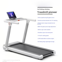 Tapis de course intelligent à usage domestique test de fréquence cardiaque sans fil écran LED inclinaison réglable électriquement équipement d'exercice pliant complet