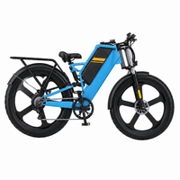 Vélo de montagne électrique de 26 pouces, cadre en alliage d'aluminium, moteur à moyeu arrière 7 vitesses, batterie au lithium intégrée 2000W, autonomie supérieure à 60 km