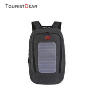 Mochila para Portátil con Panel Solar, Gran Capacidad, Resistente al Agua, Carga USB, Estilo Vintage, Unisex, para Viajes de Negocios