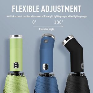 Parasol de voiture automatique, protection solaire, pare-soleil, <span class=keywords><strong>parapluie</strong></span>, double usage soleil et pluie, <span class=keywords><strong>parapluie</strong></span> d'affaires avec lampe torche LED - Product Image 3