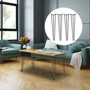 Pieds de table en forme d'épingle à cheveux de 30 pouces, lot de 4 pieds de bureau, capacité de charge de 880 lb, pieds de meubles robustes noirs, DIY, pour table à manger, bureau, EDPTBL019 - Product Image 6