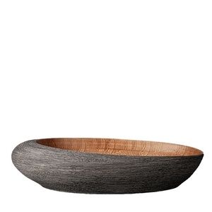 Lavabo de salle de bain ovale en céramique de style rétro, à poser sur le comptoir, nouveau style chinois, sans trou pour robinet - Product Image 5