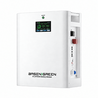 Batterie solaire au lithium-ion LiFePO4 Basen Green Factory 48V 51.2V 100Ah 5Kwh JK V19 100A BMS avec équilibrage actif pour système de stockage d'énergie