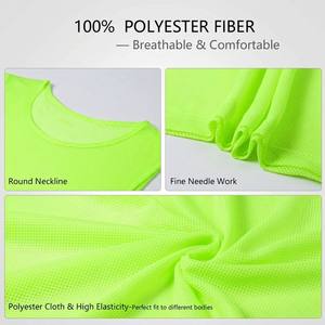 Vestes d'entraînement de football en maille 100% polyester numérotées en gros pour adultes et enfants - Product Image 2