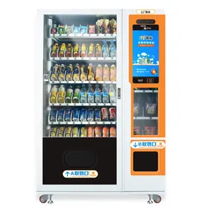 E-wallet mobile payment vending machine 36% loading capacity increase slave box can sell hot sale sacnk drink vending machine