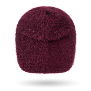 Women's Knitted Wool Hat Warm Pearl Embellished Ski Cap For Winter Outdoor Activities Middle Aged Elderly Ladies - Product Image 3