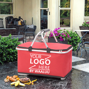 Wholesale Fashion <strong>Folding</strong> Collapsible Travel Picnic Insulated Polyester <strong>Cooler</strong> Tote Bag Outdoor Camping Hiking Promotion - Product Image 5