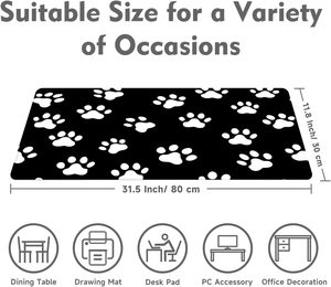 <span class=keywords><strong>Tapis</strong></span> <span class=keywords><strong>de</strong></span> <span class=keywords><strong>souris</strong></span> XXL surdimensionné à motif floral personnalisé, imperméable, antidérapant, avec bordure renforcée - Product Image 3