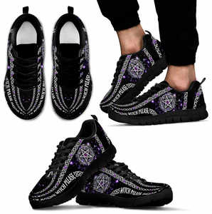 Witch Please Purple Pentagram Sneakers Drop Shipping Zapatos para correr al aire libre resistentes a la suciedad Imprimir bajo demanda Zapatos <span class=keywords><strong>de</strong></span> plataforma Casuales - Product Image 1