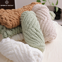Fil chenille épais 600g pour tricot et crochet, fil polyester Islandais pour couverture, écharpe, lit pour chien et chat