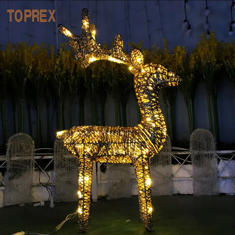 Toprex वनस्पति बगीचा कपड़े हिरण चिड़ियाघर स्थिर प्रकाश सजावट सजावट के लिए रोशनी का नेतृत्व किया