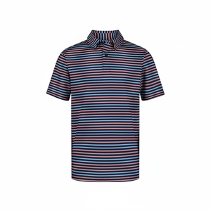 Polo décontracté Slash épissage couleur correspondant coton grande taille sport brodé - Product Image 1