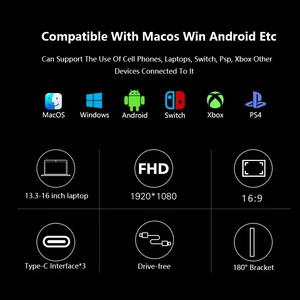 Nhà Máy Trực Tiếp Máy Tính Xách Tay Máy Tính Xách Tay Extender Màn Hình Dễ Dàng Kết Nối Kép 4K 14 "<span class=keywords><strong>LCD</strong></span> Hiển Thị IPS Bảng Điều Chỉnh 13.3" <span class=keywords><strong>15.6</strong></span> "Kích Thước Màn Hình - Product Image 5