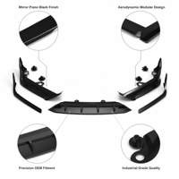 Kit de 3 lames de pare-chocs avant GF 2018-2020 pour Accord 10ème génération, finition polie, en PP, spoiler, séparateur de pare-chocs, thermoformé, tuning