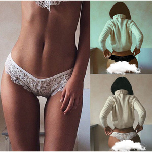 Sous-vêtements sexy en dentelle ajourée, best-seller AliExpress pour le commerce extérieur européen et américain, lingerie respirante et sexy. - Product Image 2