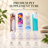 Tube de dentifrice laminé ABL personnalisé, emballage cylindrique en métal rechargeable pour aliments pour animaux de compagnie