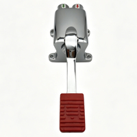 Robinet de cuisine à bec col de cygne sans poignée, à eau chaude uniquement, avec valve à pédale, filetage G1/2, en laiton sans plomb, finition chromée