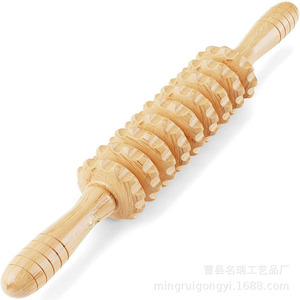 Massage <b>Roller</b> 15in Wooden Acupressure Stick For <b>Back</b> Yoga Home Use - Product Image 2
