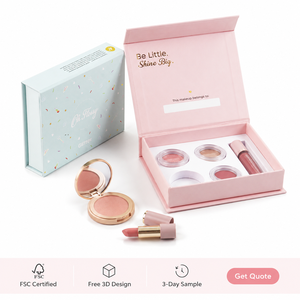 Biodegradable Handmade Flip Box Luxury Design Makeup Cosmetic Magnetic Gift Boxes With Eva <b>Foam</b> Insert - Product Image 1