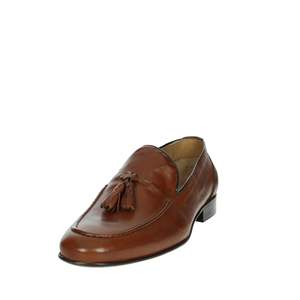 Mocasines de hombre Gino Tagli A103, zapatos formales de cuero marrón sin cordones. - Product Image 6