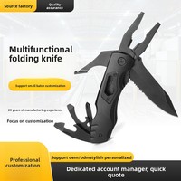 Couteau multifonction pliable OEM personnalisé avec pince et tournevis, outil combiné portable pour le camping en extérieur, les situations d'urgence et les réparations domestiques