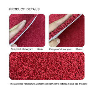 Moquette murale à poils longs doux et lavable en tissu touffeté rouge personnalisé, revêtement de sol commercial économique pour bureaux, maisons et hôtels - Product Image 6