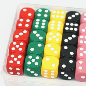 Standard 16mm Coloré Violet Brun Jeu De Bureau Dés Taille Personnalisée Logo Gravé Acrylique Adulte Choix Dés - Product Image 2