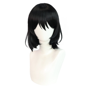 Bungo randagi cani Fyodor Dostoevsky parrucca Cosplay ad alta temperatura in fibra resistente al calore nero medio dritto Anime Costume fabbrica - Product Image 1