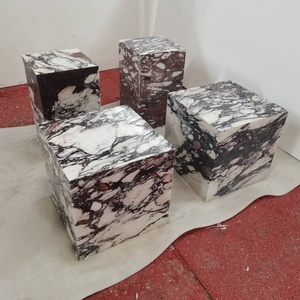 <span class=keywords><strong>Table</strong></span> en forme de cube en marbre Calacatta Viola naturel pour <span class=keywords><strong>table</strong></span> d'appoint - Product Image 6