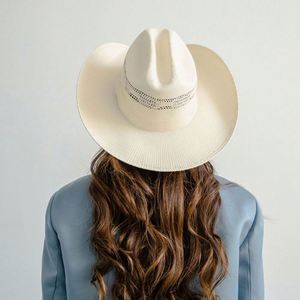 Wholesale Custom Chapeau Black Western <b>Hat</b> Wide Brim Panama Luxury High Quality Cowboy <b>Straw</b> <b>Hat</b> With Custom Logo - Product Image 2