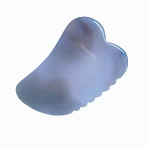 Planche Guasha en agate à bords dentelés, outil de grattage multi-usages pour les soins quotidiens du visage et du corps - Product Image 6