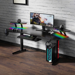 Escritorio de Computadora para Juegos en Forma de L de Metal al por Mayor, Diseño Moderno Grande para Sala de Estar/Oficina - Product Image 5