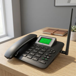 Teléfono Inalámbrico Fijo 4G LTE con Tarjeta SIM GSM, Teléfono Inalámbrico, Punto de Acceso WiFi, VOIP, FM, Reproductor MP3, Auricular con Antena Externa - Product Image 2