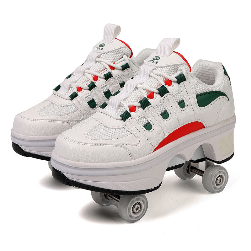 Manufactory Walking 4wheels Adjustable Roller Shoes Double Row Sports Young  Boys Factory Price Sports Girls Colorful Skate Shoes