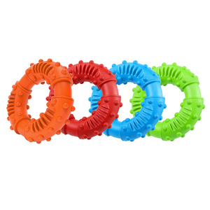 Juguete Masticable para Perros, Anillo de Goma para Limpieza Dental, para Mascotas, Juego en Interiores, Diseño Colorido - Product Image 1