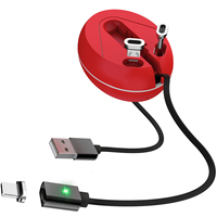Pabrik grosir pabrik grosir gratis Peregangan multifungsi kabel pengisian 3 in 1 magnetik kabel pengisian Android tipe c