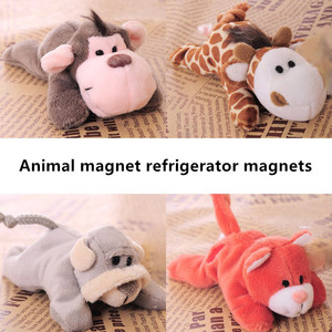 Juego de Peluches de Animales Unisex de 10 cm de Altura, León, Tigre, Conejo, Algodón Suave con Relleno de PP, Decoración Magnética para Refrigerador, Regalo para Niños y Hogar - Product Image 2