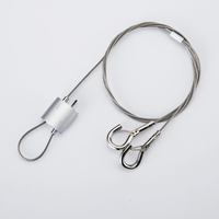 Kit de suspension de câble pour plafond, fil d'acier, pince de bouclage de câble réglable, accessoire de suspension pour panneau lumineux
