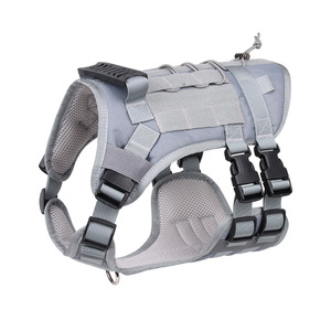 Tactical No Pull Heavy Duty Nylon Sport Breathable <strong>Dog</strong> <strong>Collar</strong> &amp; Harness Set <strong>Dog</strong> Vest Leash Pet Accessories Supplies Wholesale - Product Image 1