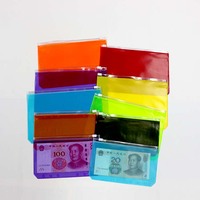 A5 A6 A7 6 trous sac à fermeture éclair souple Pvc poche dossier Transparent crayon sac cahier argent argent enveloppe pour Budget classeur